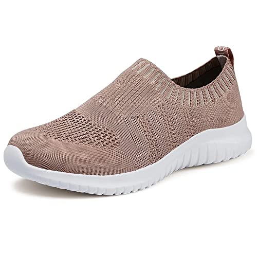 konhill Women's Slip On Sneakers Non Slip Walking Shoes Breathable Mesh Work Casual Lightweight Tennis Workout Shoes