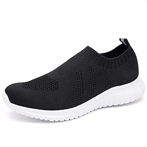 konhill Women's Slip On Sneakers Non Slip Walking Shoes Breathable Mesh Work Casual Lightweight Tennis Workout Shoes