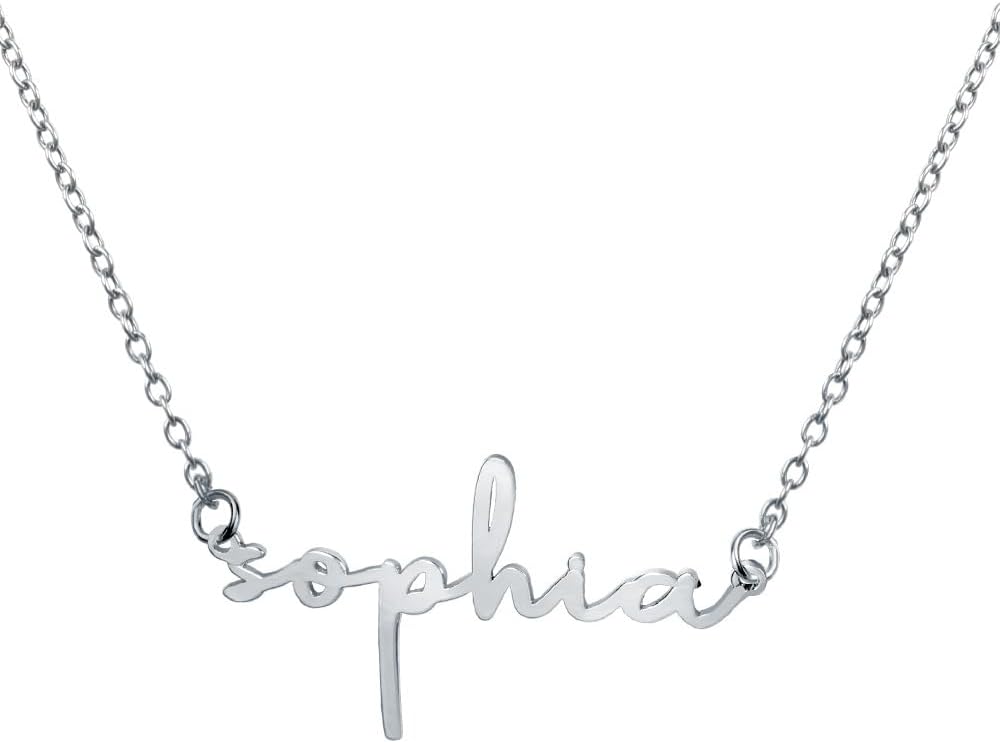 PicturesOnGold.com Custom Name Necklace For Women Personalized Name Necklace in Sterling Silver or Gold Necklace Personalized with any Name or Word