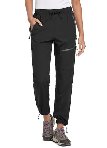 baleaf Women's Hiking Pants Quick Dry Lightweight Water Resistant Elastic Waist Cargo Pants for All Seasons