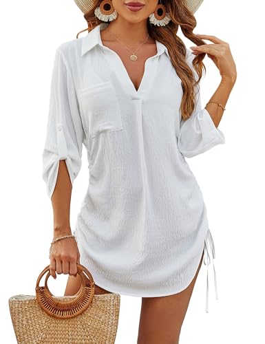 Blooming Jelly Drawstring Shirt Dress