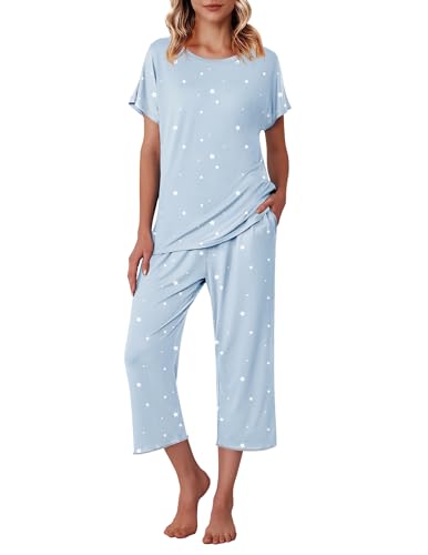 Ekouaer Capri Pajama Set