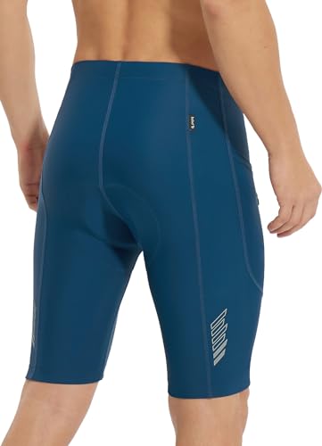 BALEAF Men's Padded Bike Shorts Cycling Tights Road Bicycle MTB Accessories Pockets UPF 50+
