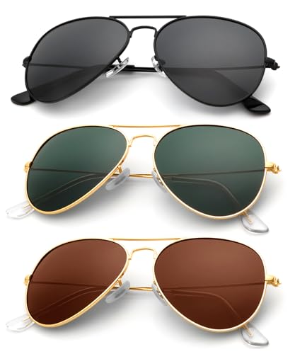 KALIYADI Classic Aviator Sunglasses for Men Women Driving Sun glasses Polarized Lens UV Blocking