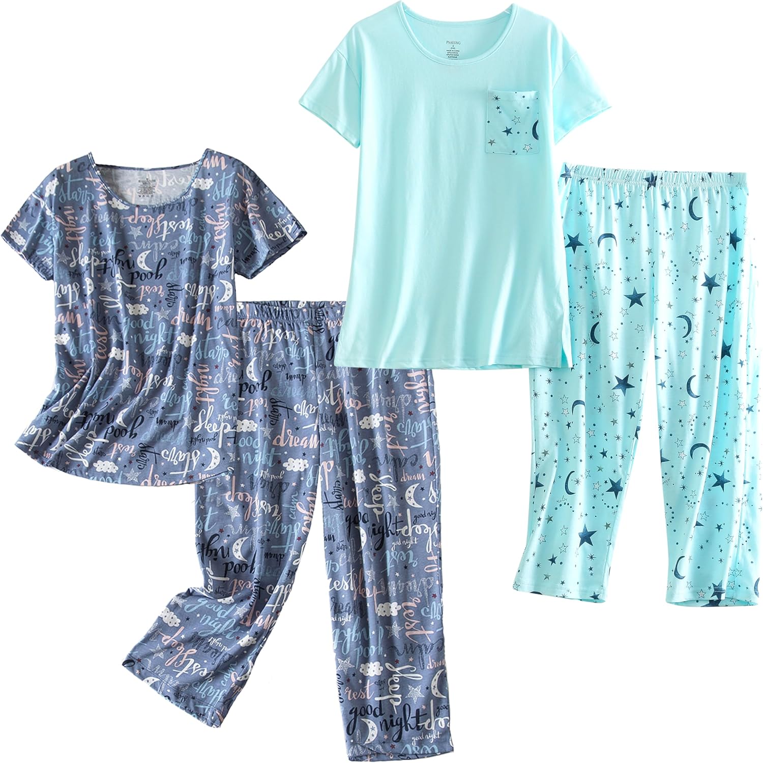 PNAEONG Cotton 2-Pack Pajamas