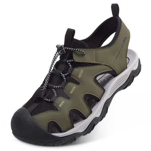 CAMEL CROWN Men's Hiking Sandals Anti-Slipping Athletic Water Shoes with Arch Support Closed Toe Summer Camping Sandal for Beach Outdoor