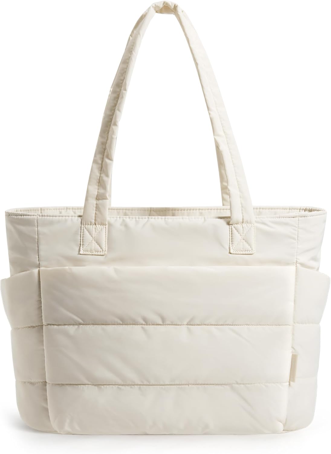 BAGSMART Tote Bag for Women, Lightweight Puffy Tote Bag with Compartments Shoulder Bag Handbag for Travel, Work, Gym