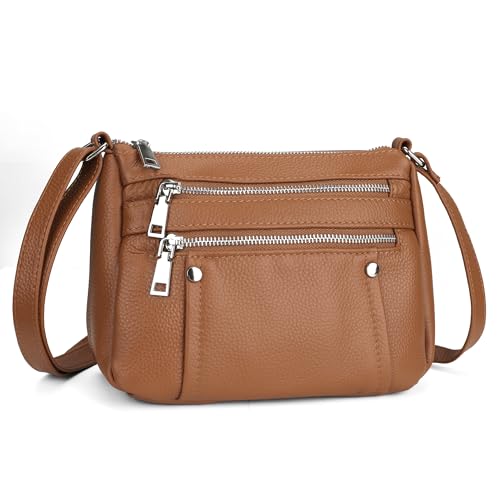 befen Genuine Leather Wristlet Clutch Wallet Purses Small Crossbody Bags for Women with RFID Blocking Card Slots