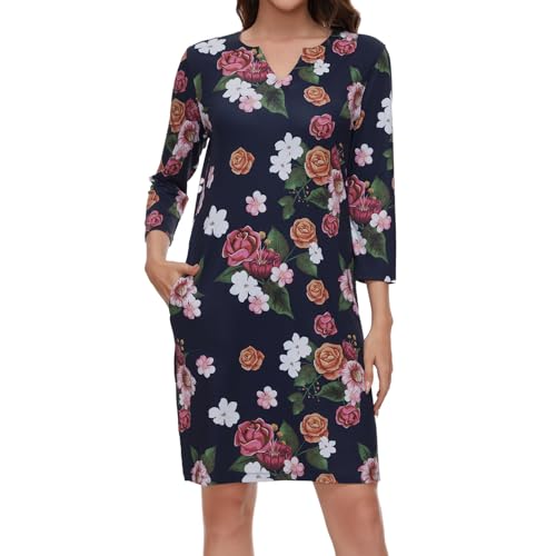 Lightbare Womens 3/4 Sleeve Dress (UPF 50+)