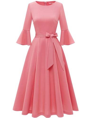 HomRain Bell Sleeve Midi Dress (Premium)