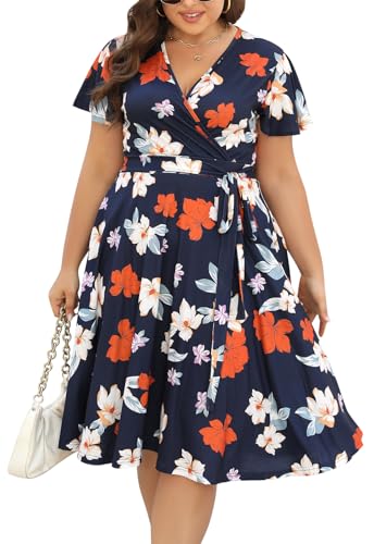 Nemidor Plus Size V‑Neck Midi