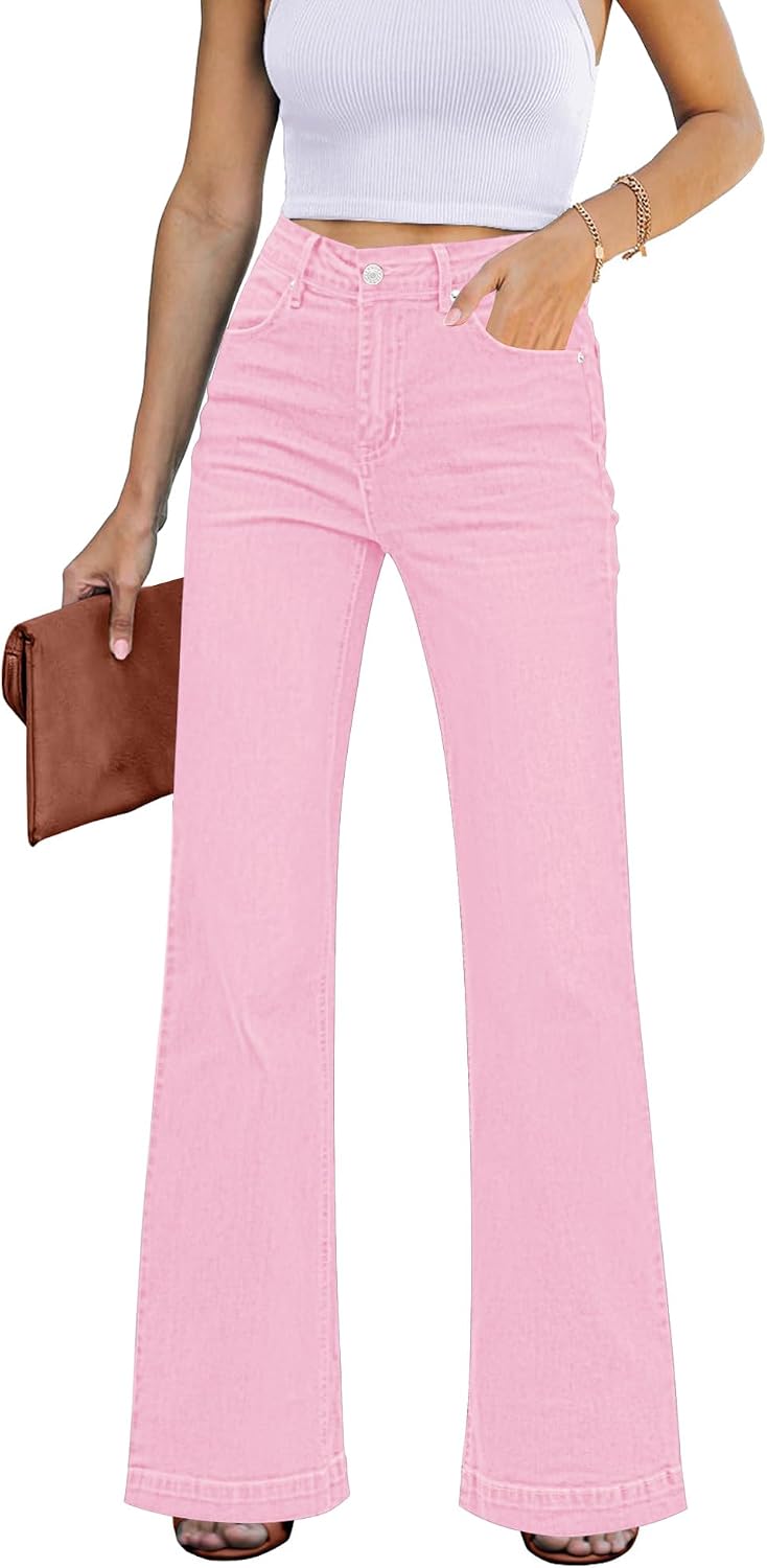 GRAPENT Womens Flare Jeans High Waisted Wide Leg