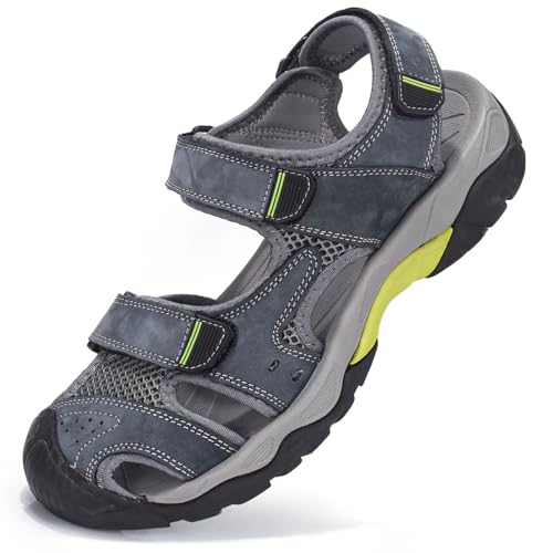 VISIONREAST Mens Leather Sandals