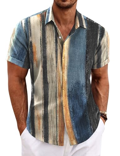 COOFANDY Men's Linen Shirt (70/30)