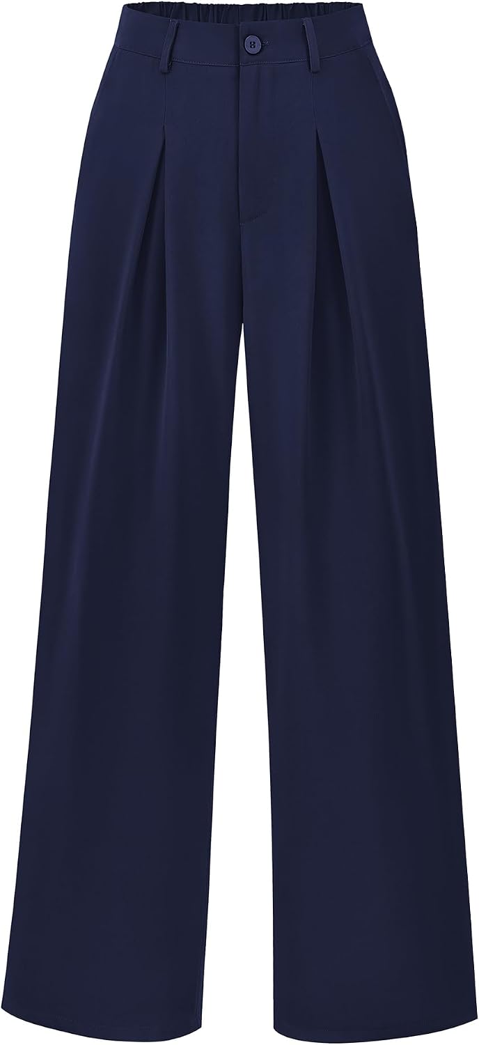 BTFBM Women High Waist Palazzo Pants Fall 2025 Casual Wide Leg Trousers Loose Work Office Business Suit Pant Pockets