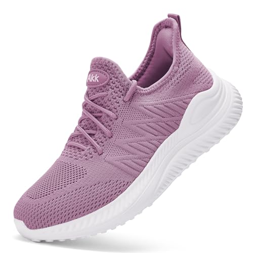 Womens Walking Tennis Shoes - Slip On Memory Foam Lightweight Casual Sneakers for Gym Work Travel Workout