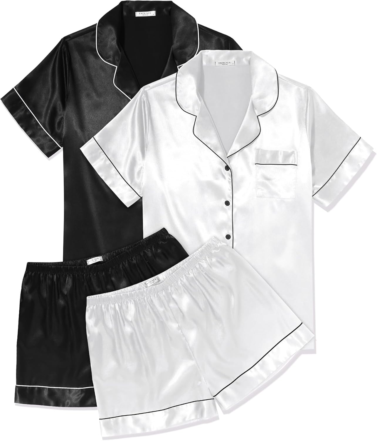 Ekouaer Silk Satin 2-Pack