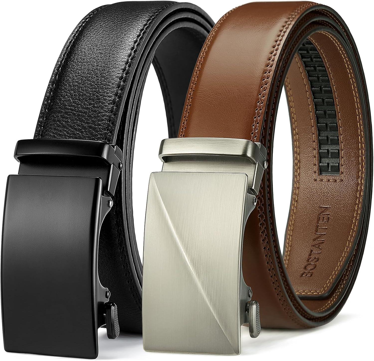 BOSTANTEN Ratchet Leather Belt (precise fit)