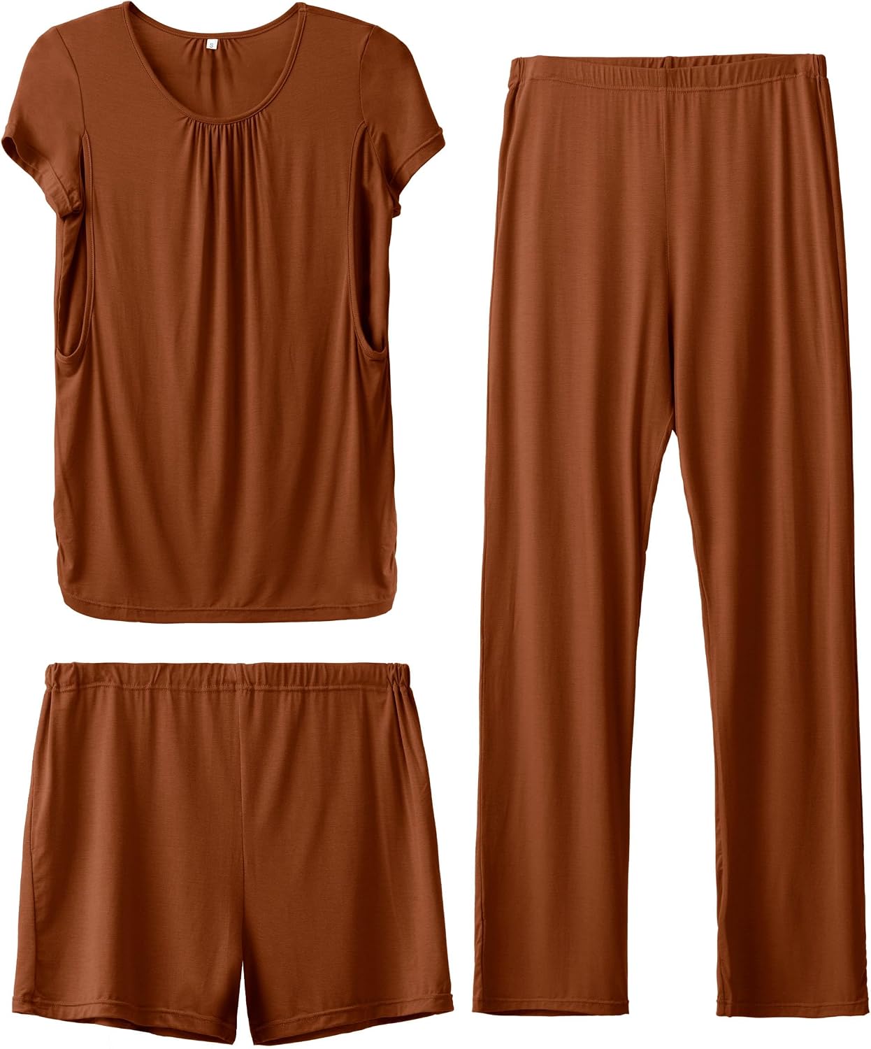 SUNNYBUY 3-Piece Nursing PJs