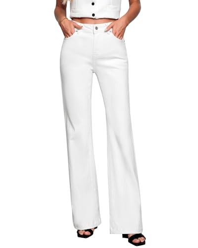 GRAPENT High-Waist Wide Leg Jeans