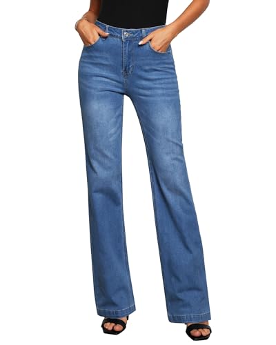 GRAPENT Womens Flare Jeans High Waisted (B0D1G3FN3G)