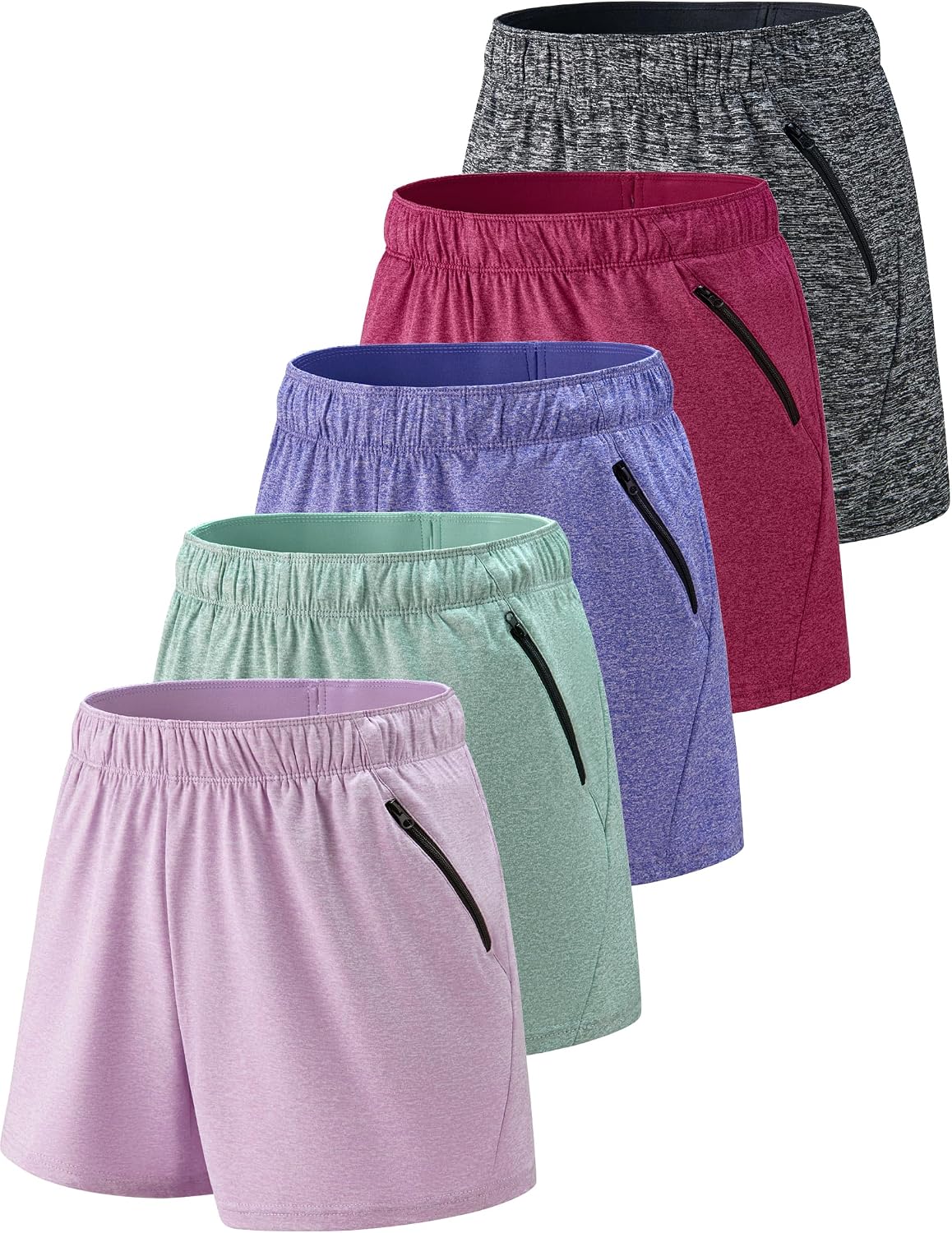 Liberty Imports 5-Pack Workout Shorts