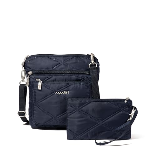 Baggallini Pocket Crossbody Bags for Women 8x8 Small Lightweight Durable Water-Resistant Travel Purse W/RFID