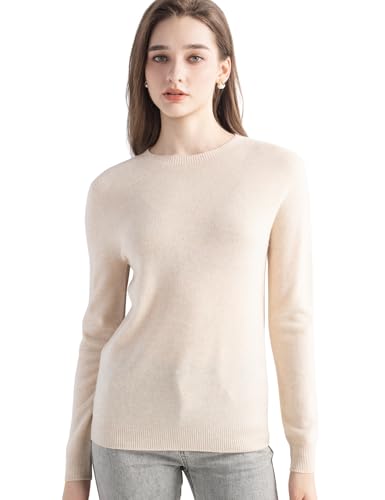 Women's 100% Merino Wool 2025 Fall Winter First-Line Ready to Wear Long Sleeve Seamless Knit Crewneck Sweater
