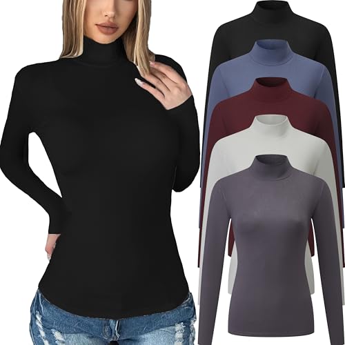 Chongbaijia 5-Pack Turtlenecks