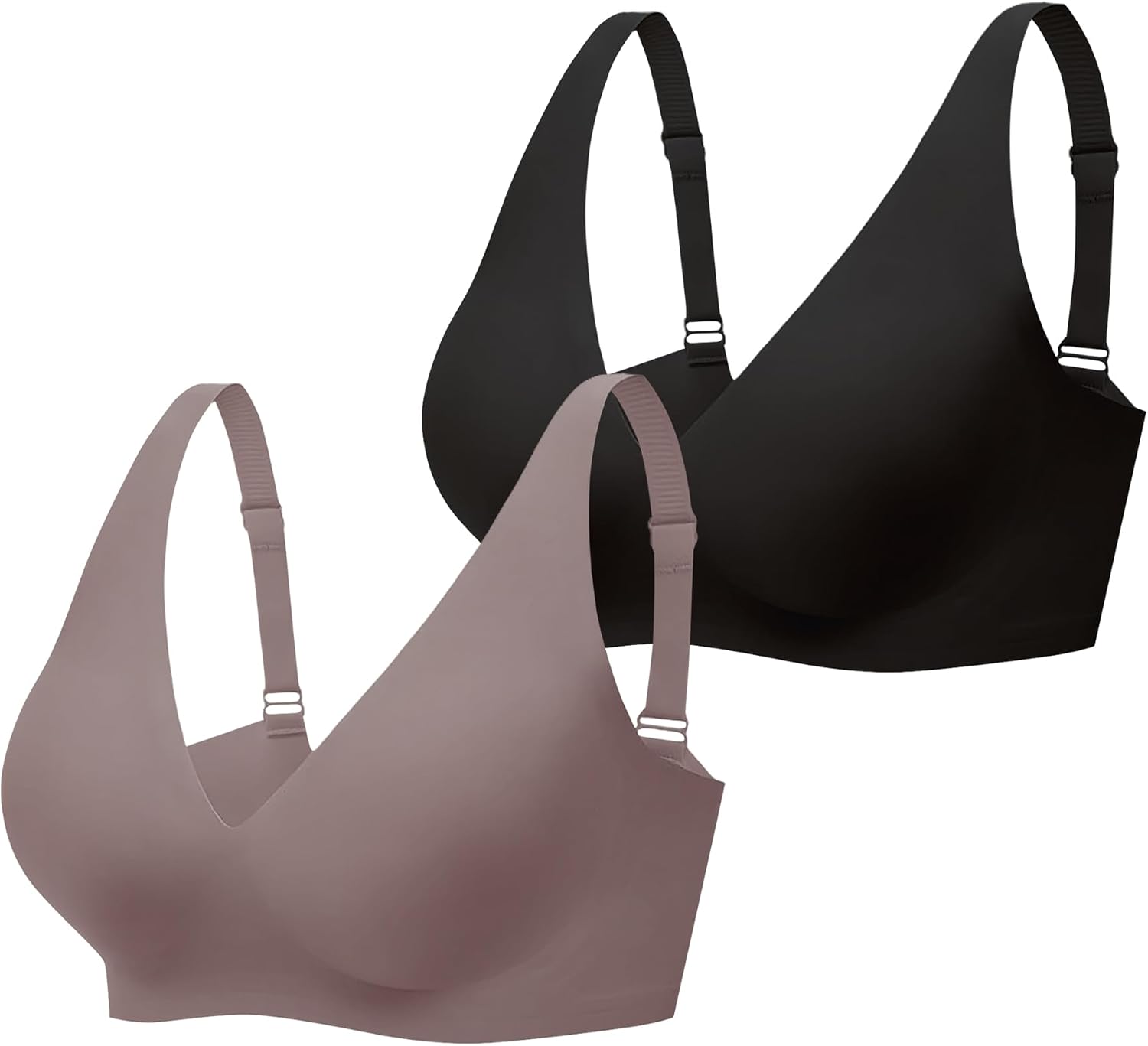 Gailife Deep V Bras for Women No Underwire Wireless Push Up Bra Seamless Plunge Bralette Comfort Supportive Bra Full Coverage