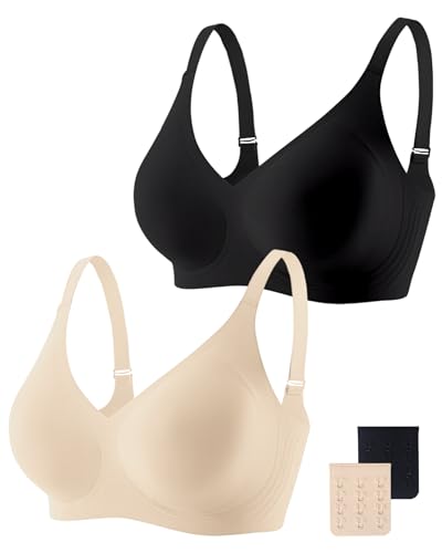 Gailife Smooth Wireless Bras for Women No Underwire Comfort Seamless Supportive Bra Raceback Push Up Bralettes Full Coverage