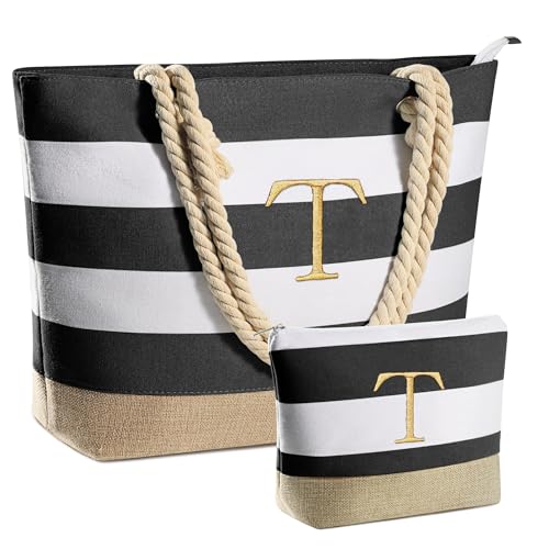 YOOLIFE Beach Bags for Women - Travel Canvas Beach Tote, Pool Waterproof Bag, Travel Essentials, Gifts for Women Birthday