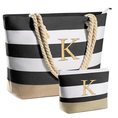 YOOLIFE Beach Bags for Women - Travel Canvas Beach Tote, Pool Waterproof Bag, Travel Essentials, Gifts for Women Birthday