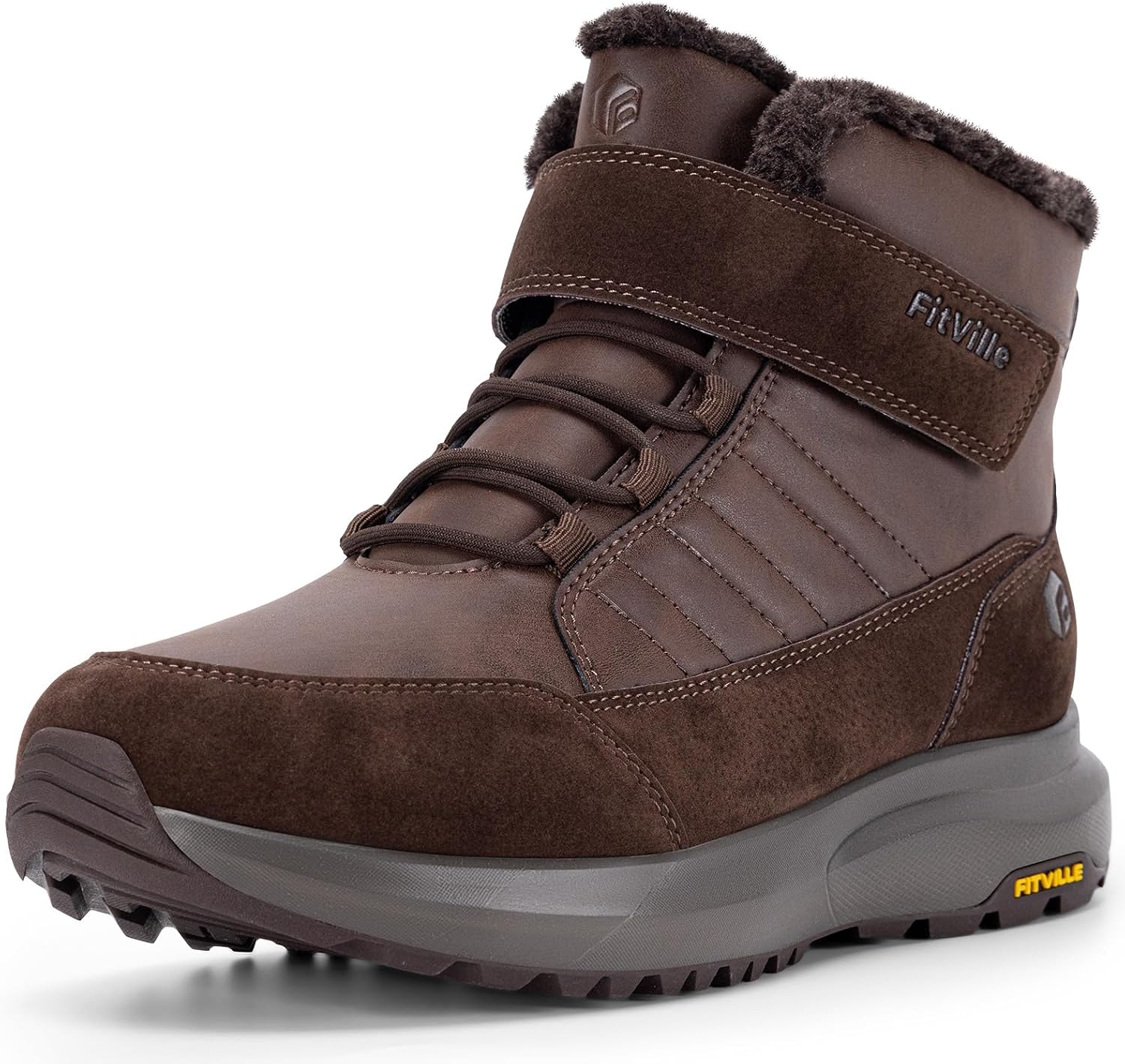 FitVille Wide Width Mens Winter Boots