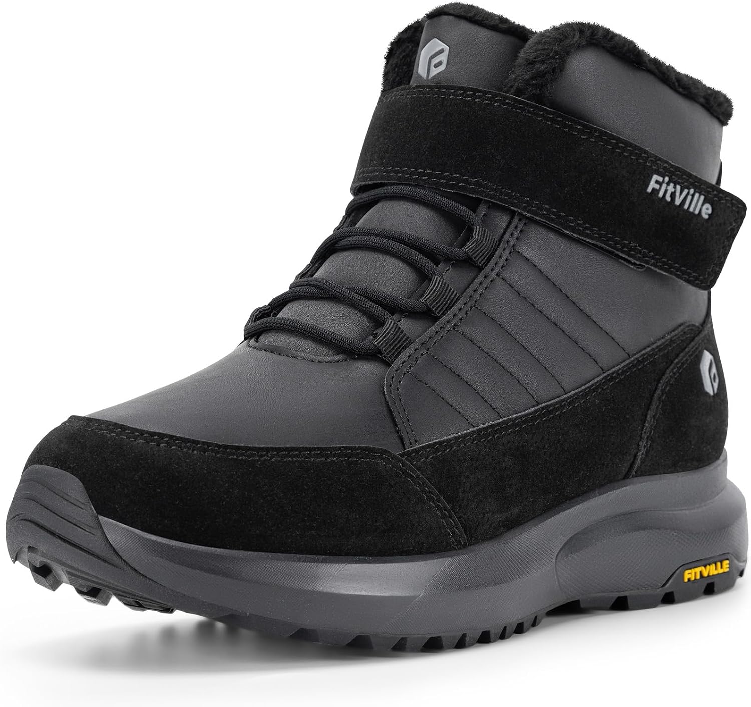FitVille Wide Width Mens Winter Boots