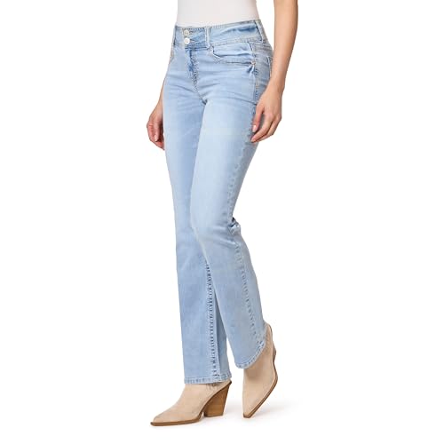 WallFlower Luscious Curvy Bootcut Jeans for Women, Mid-Rise Insta Stretch Denim, Size-Inclusive Juniors Jeans, Sizes 0 to 24