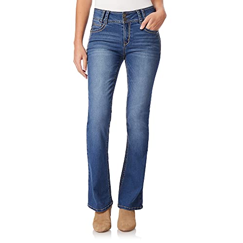 WallFlower Luscious Curvy Bootcut Jeans for Women, Mid-Rise Insta Stretch Denim, Size-Inclusive Juniors Jeans, Sizes 0 to 24