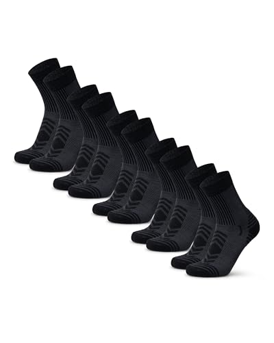 DANISH ENDURANCE Light Hiking Socks, Merino Wool Socks, Anti Blister, Sweat Wicking, Breathable, Men & Women, 3 or 5-Pack