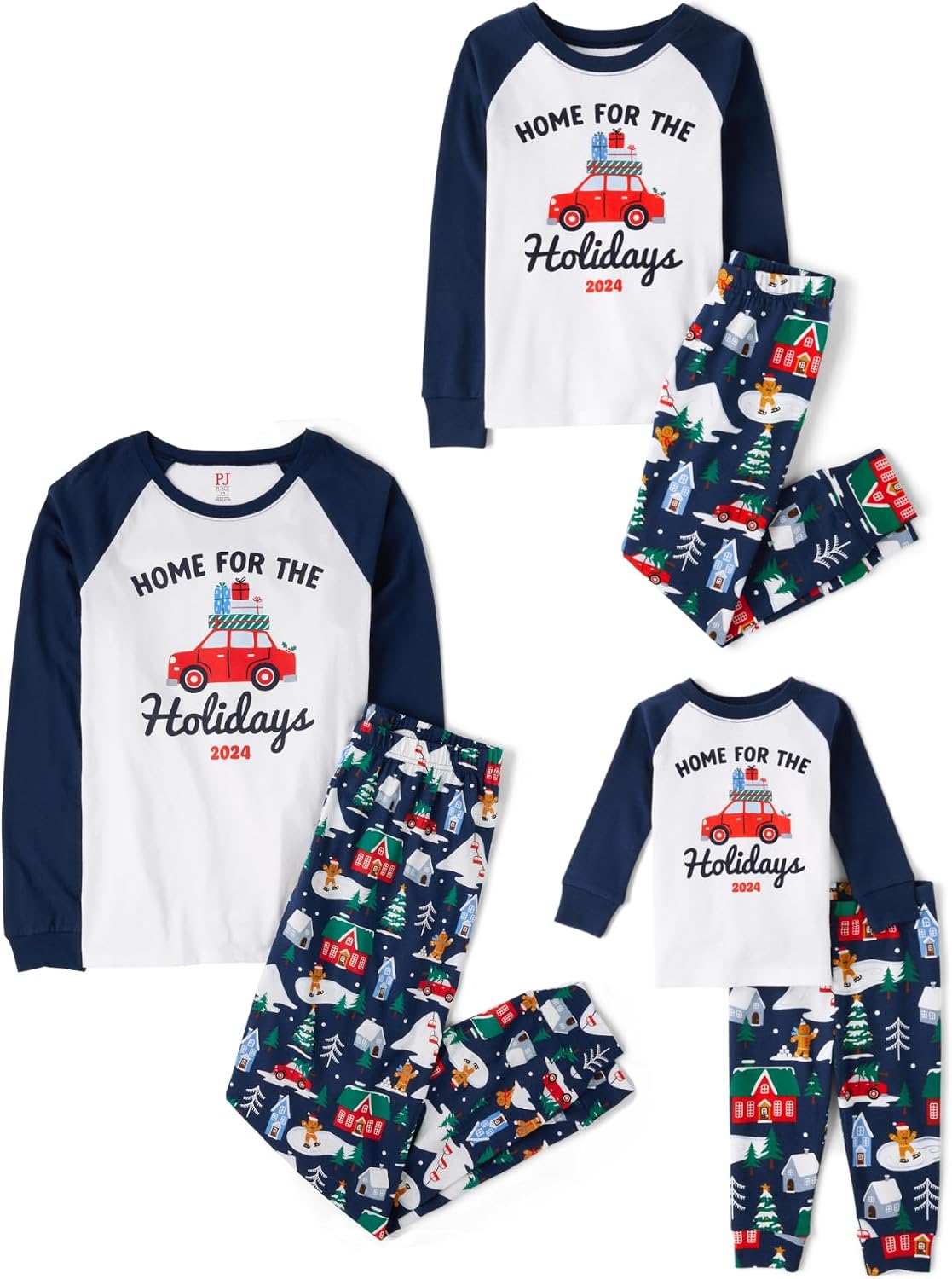 The Childrens Place Family Matching, Christmas and Holiday Pajama Sets, Cotton