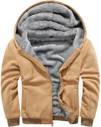 MACHLAB Men's Pullover Winter Workout Fleece Hoodie