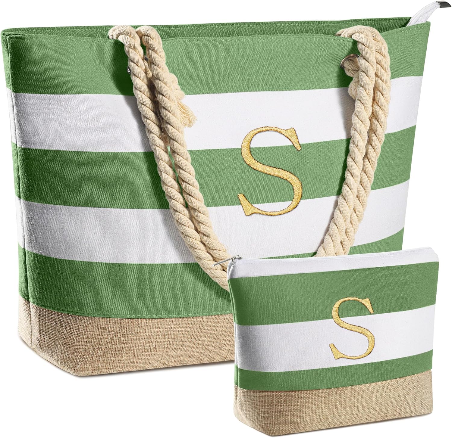 YOOLIFE Monogram Canvas Tote