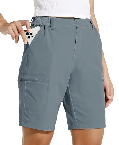 Willit Women's 10" Hiking Cargo Shorts