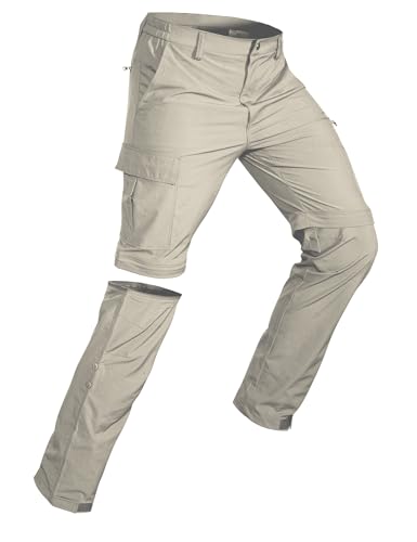 Wespornow Men's-Convertible-Hiking-Pants Quick Dry Lightweight Zip Off Breathable Cargo Pants for Outdoor, Fishing, Safari