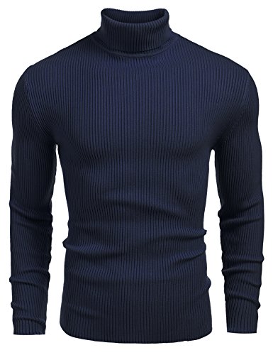 COOFANDY Ribbed Slim Fit Pullover
