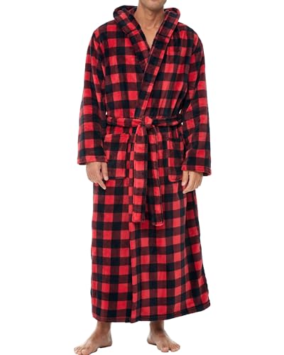 Alexander Del Rossa Plush Hooded Robe