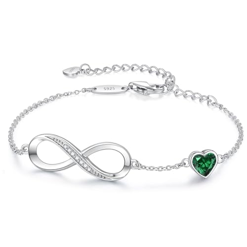 CDE Infinity Heart Birthstone Bracelet