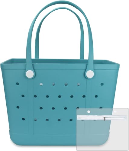X Large Beach Bag, Oversized Rubber Beach Bag, Washable Open Tote Bag Durable Tote Travel Bags