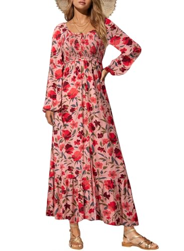 Dokotoo Boho Floral Maxi (Flowy)