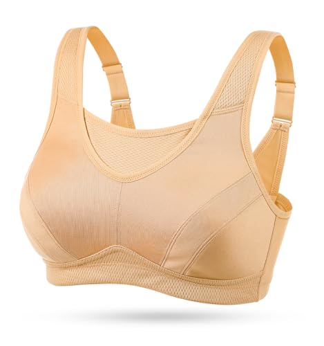 Wingslove High Impact Sports Bras for Women Plus Size Non Padded Wirefree Workout Bra Bounce Control