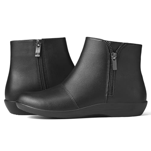 Women's Ankle Boots Flat Booties Casual Short Boots Comfortable Walking Boots for Women